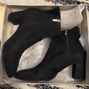 Marc Fisher Black Suede Booties